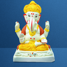 Load image into Gallery viewer, Chourang Ganesh Idol Eco-Friendly 9inch (1pc)