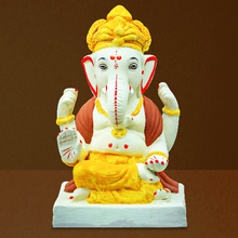 Load image into Gallery viewer, Shivrekar Ganesh Idol Eco-Friendly 9inch (1pc)