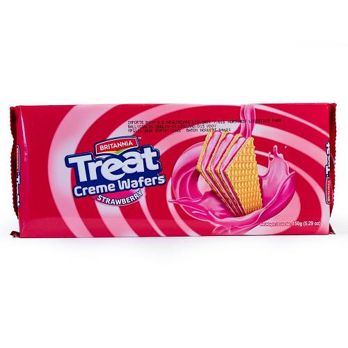Britannia Treat Creame Wafers Strawberry (150g)
