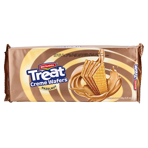 Britannia Treat Creame Wafers Hazelnut (150g)