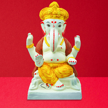 Load image into Gallery viewer, Nakshi Ganesh Idol Eco-Friendly 9inch (1pc)
