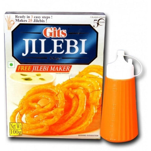 Gits Jilebi (Jalebi) Mix and Easy Maker Bottle (100g) - Dookan