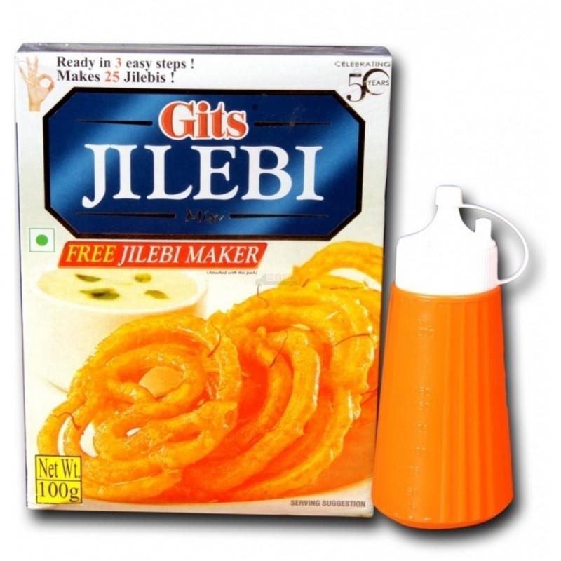 Gits Jilebi (Jalebi) Mix and Easy Maker Bottle (100g) - Dookan